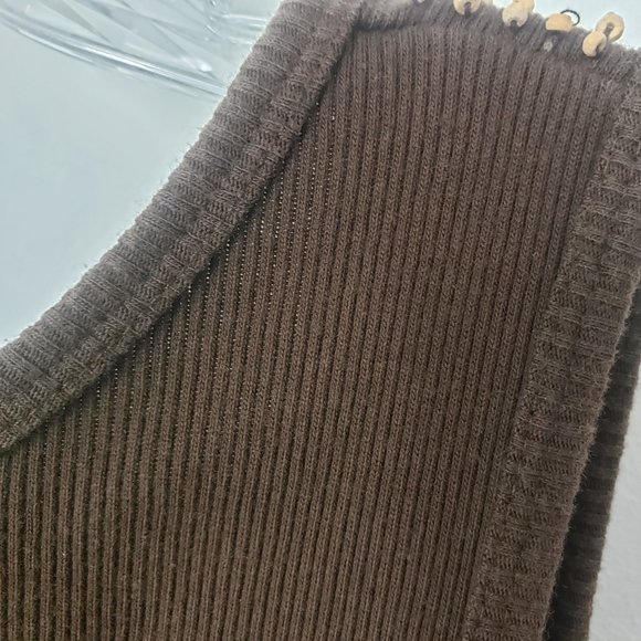 STO Women's Chocolate Sequined Scoop Neck Cotton Shell Shirt Blouse Tank Top - Picture 8 of 11